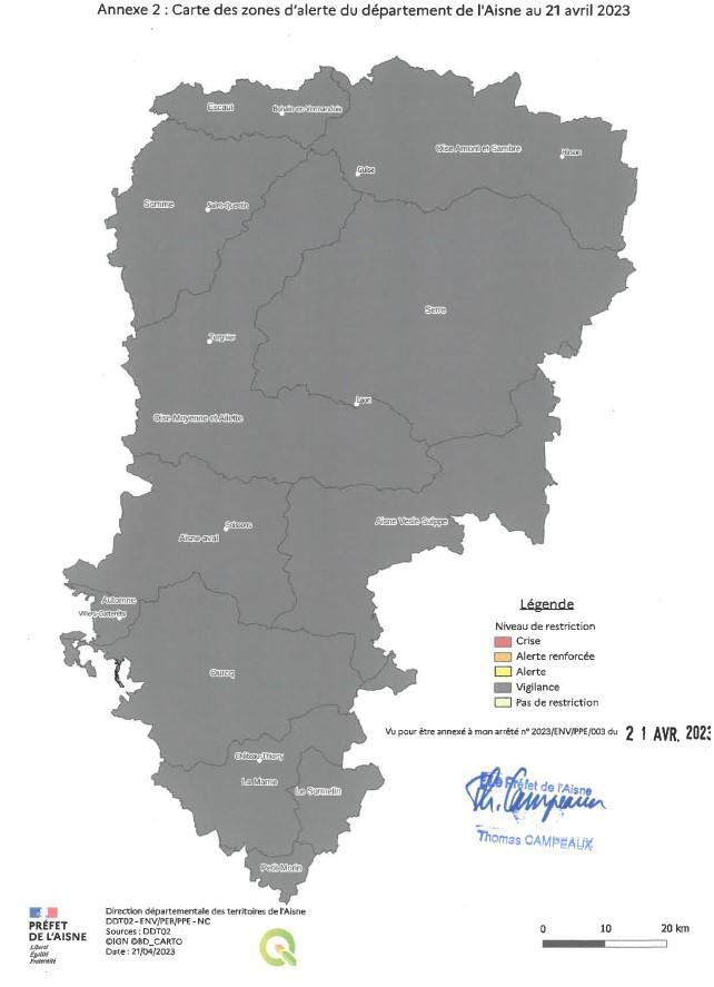 Carte vigilance eau